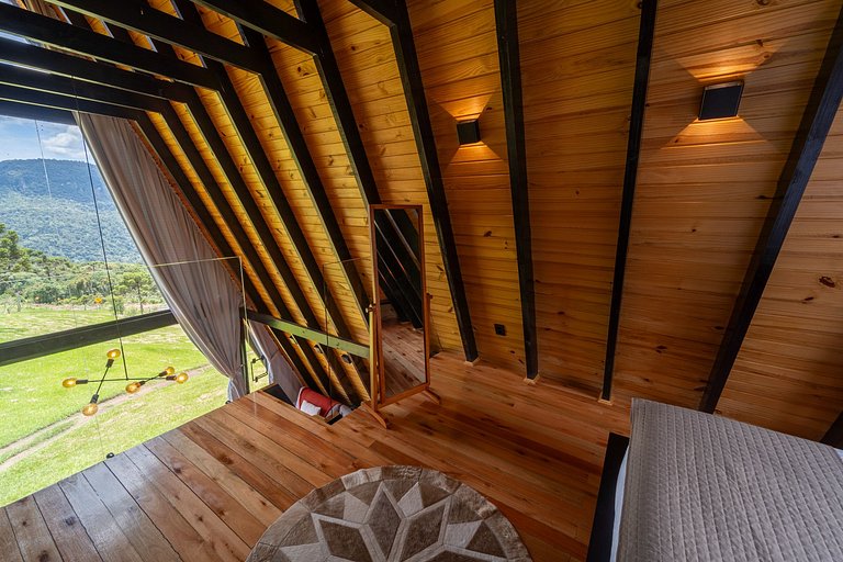 Cabana Com Banheira e Vista Para As Montanhas