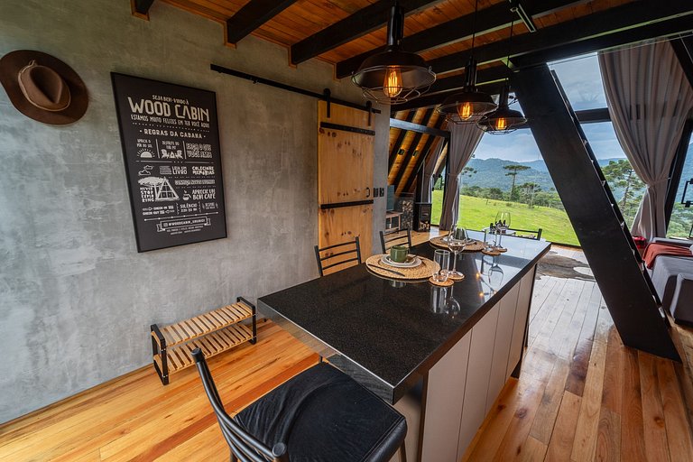 Cabana Com Banheira e Vista Para As Montanhas