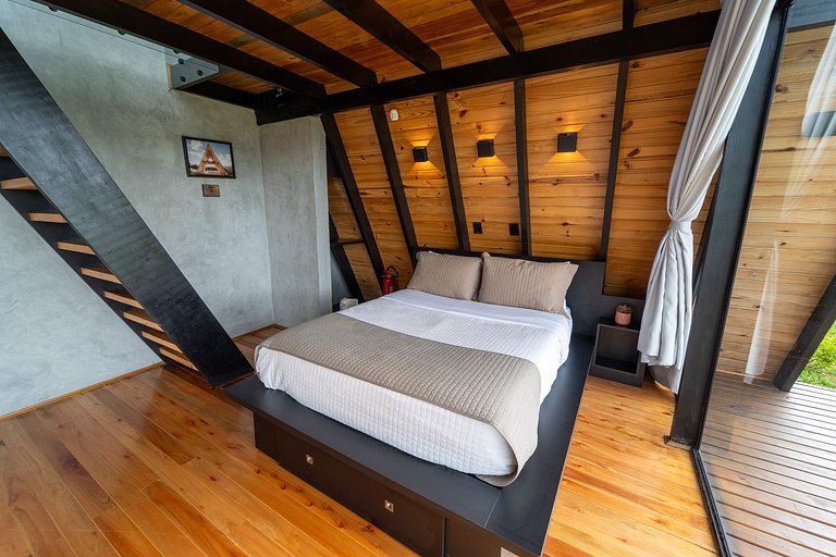 Cabana Com Banheira e Vista Para As Montanhas