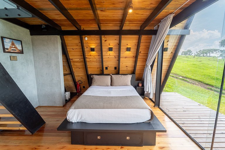 Cabana Com Banheira e Vista Para As Montanhas