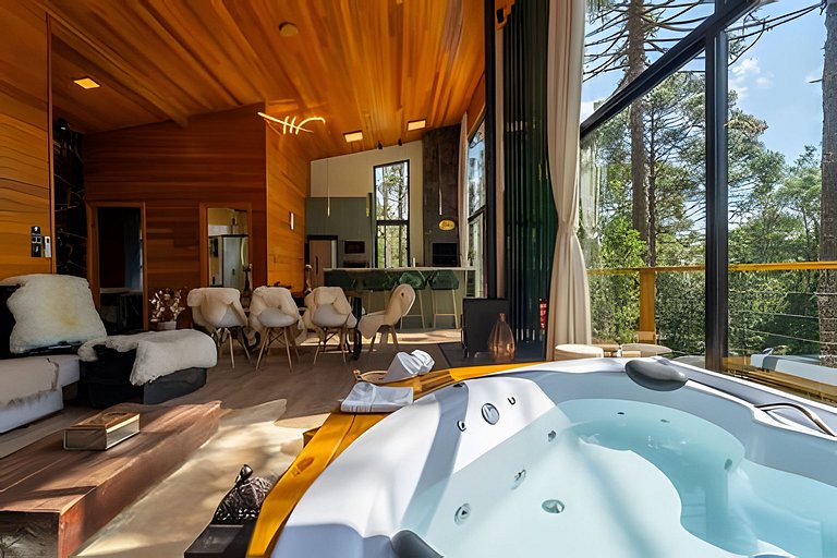 Cabana Imersa Na Natureza -  Conforto e Requinte.