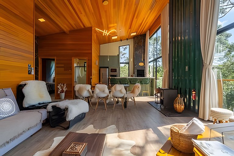Cabana Imersa Na Natureza -  Conforto e Requinte.