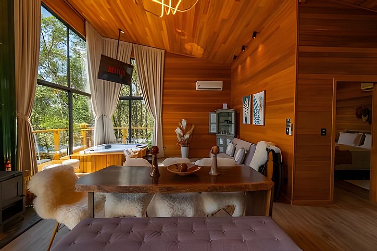 Cabana Imersa Na Natureza -  Conforto e Requinte.