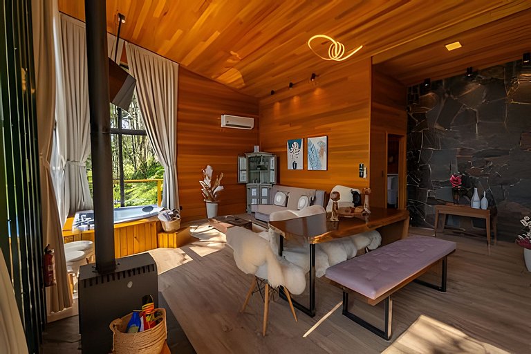 Cabana Imersa Na Natureza -  Conforto e Requinte.