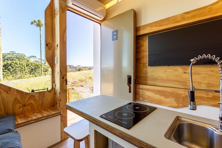 Cápsula Futurística Sol - Vista incrível.