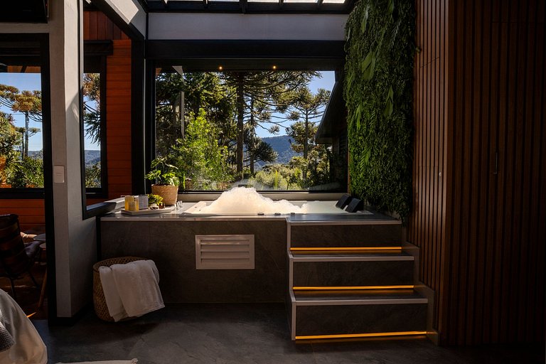 Cabana em Urubici com Banheira de Hidromassagem.