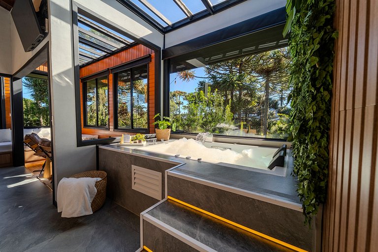 Cabana em Urubici com Banheira de Hidromassagem.