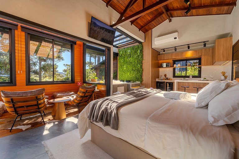 Cabana em Urubici com Banheira de Hidromassagem.