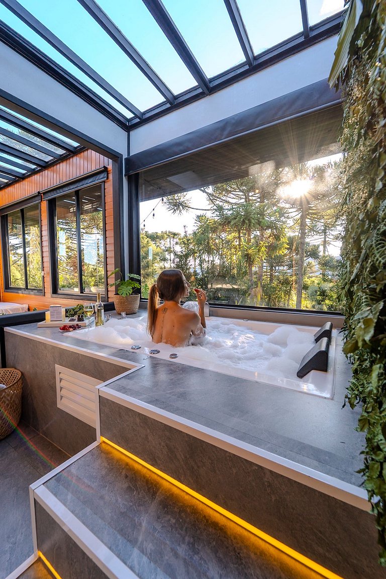 Cabana em Urubici com Banheira de Hidromassagem.