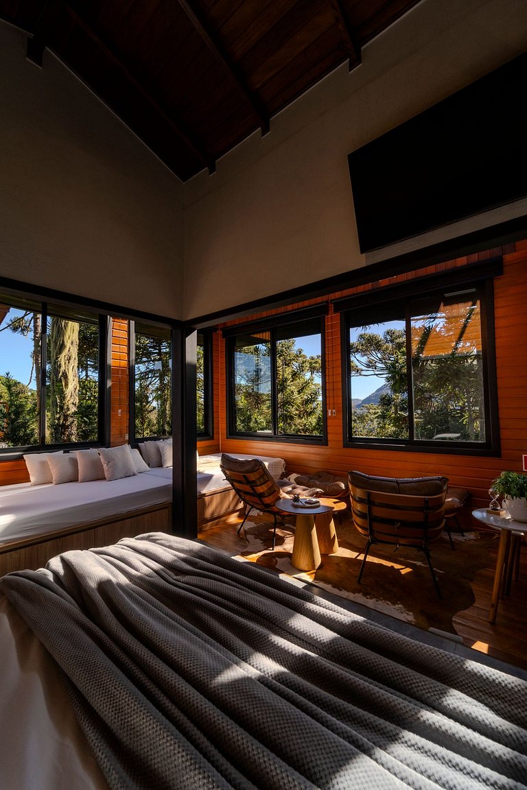 Cabana em Urubici com Banheira de Hidromassagem.